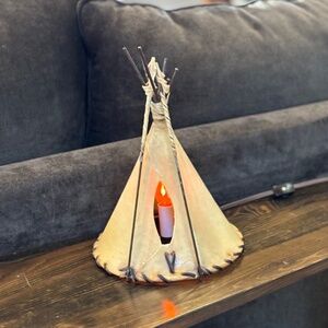 Rawhide Teepee Lamp